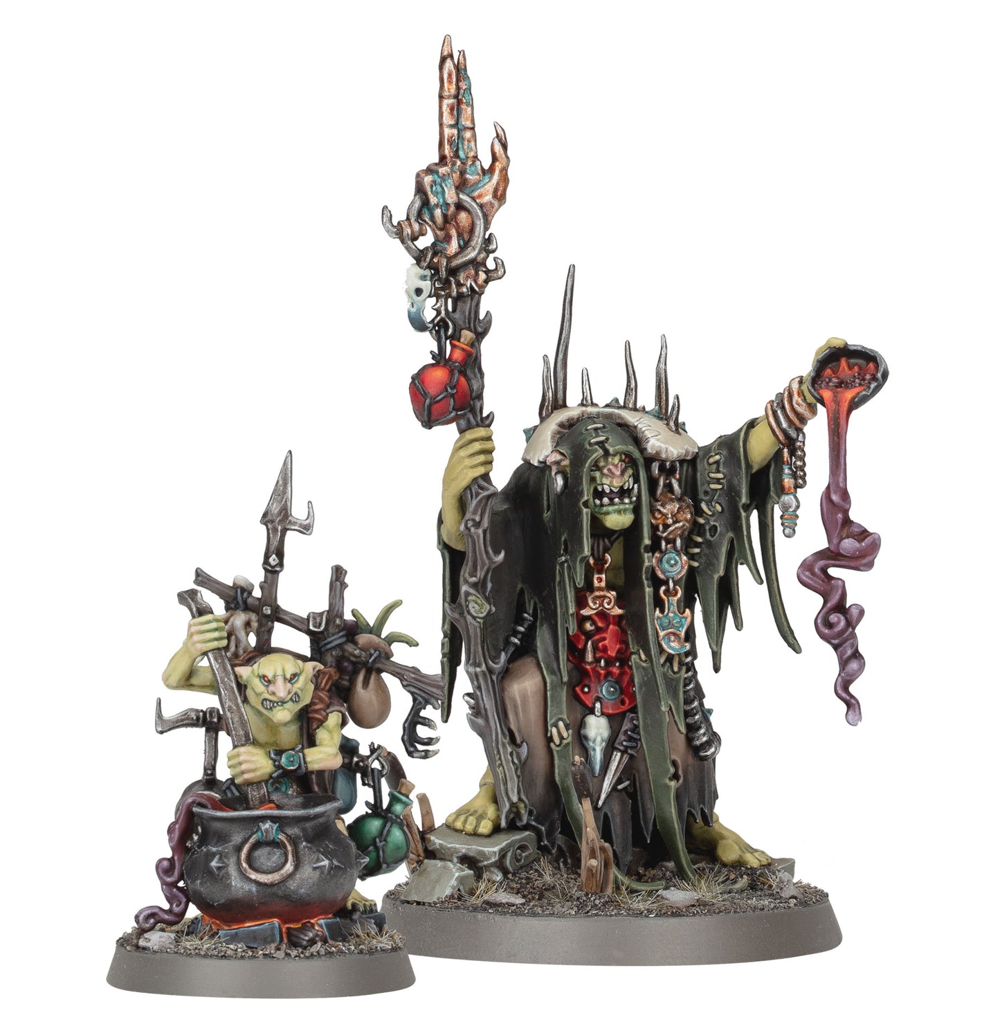 Orruk Warclans: Chamán Pantanozo con Grotikario (Venta Directa)