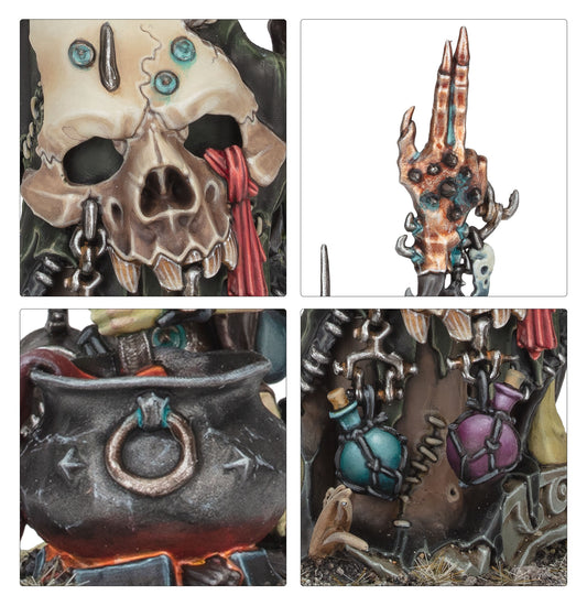 Orruk Warclans: Chamán Pantanozo con Grotikario (Venta Directa)