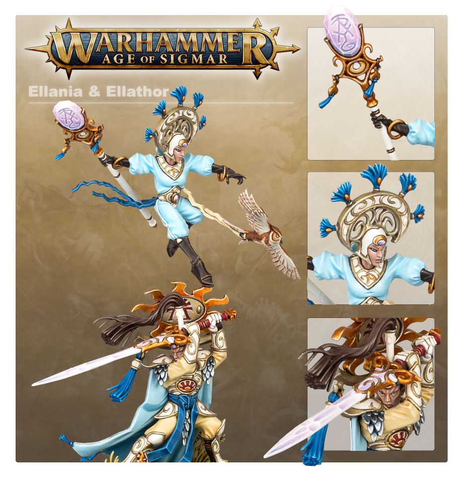 Lumineth Realm-lords: Ellania y Ellathor, Sabios de Guerra Eclipsianos (Venta Directa)