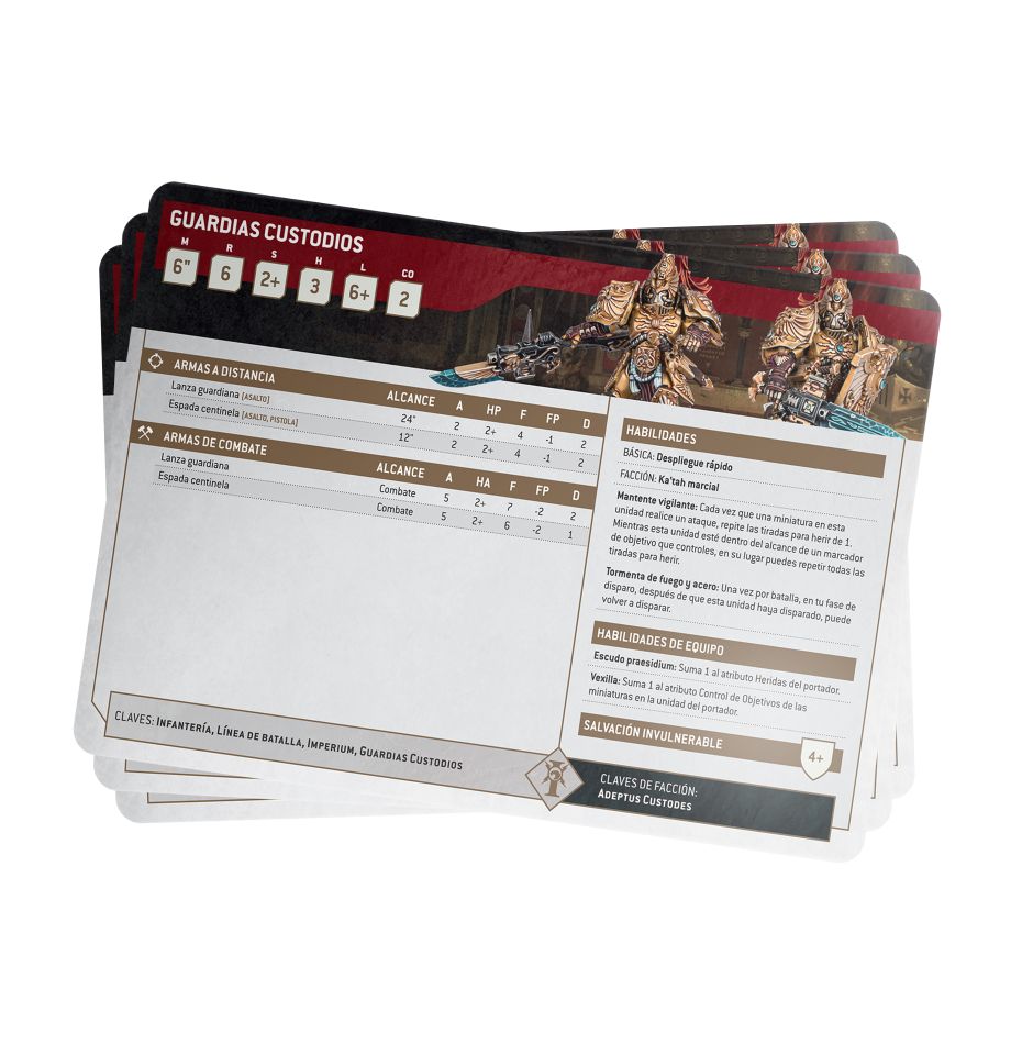 Index Adeptus Custodes - cartas
