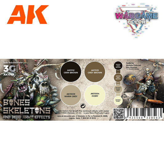 WARGAME COLOR SET. BONES AND SKELETONS.