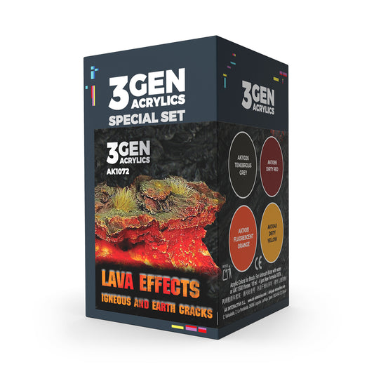 WARGAME COLOR SET. LAVA EFFECTS.