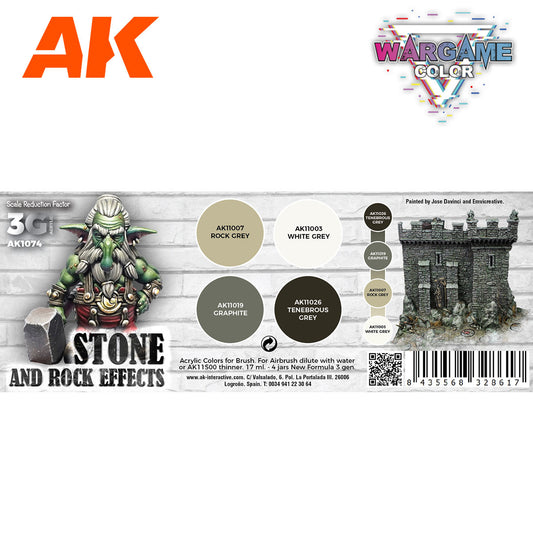 WARGAME COLOR SET. STONE AND ROCK EFFECTS.