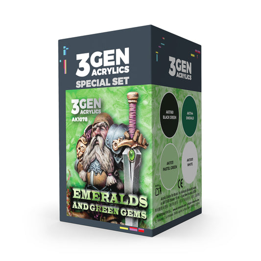 WARGAME COLOR SET. EMERALDS AND GREEN GEMS