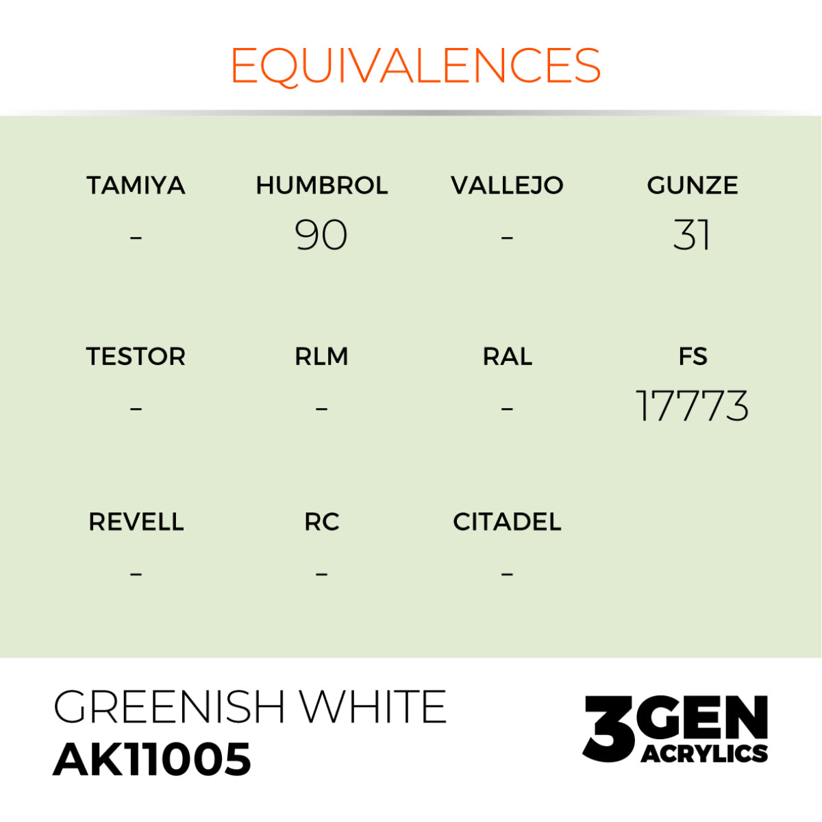 GREENISH WHITE – STANDARD