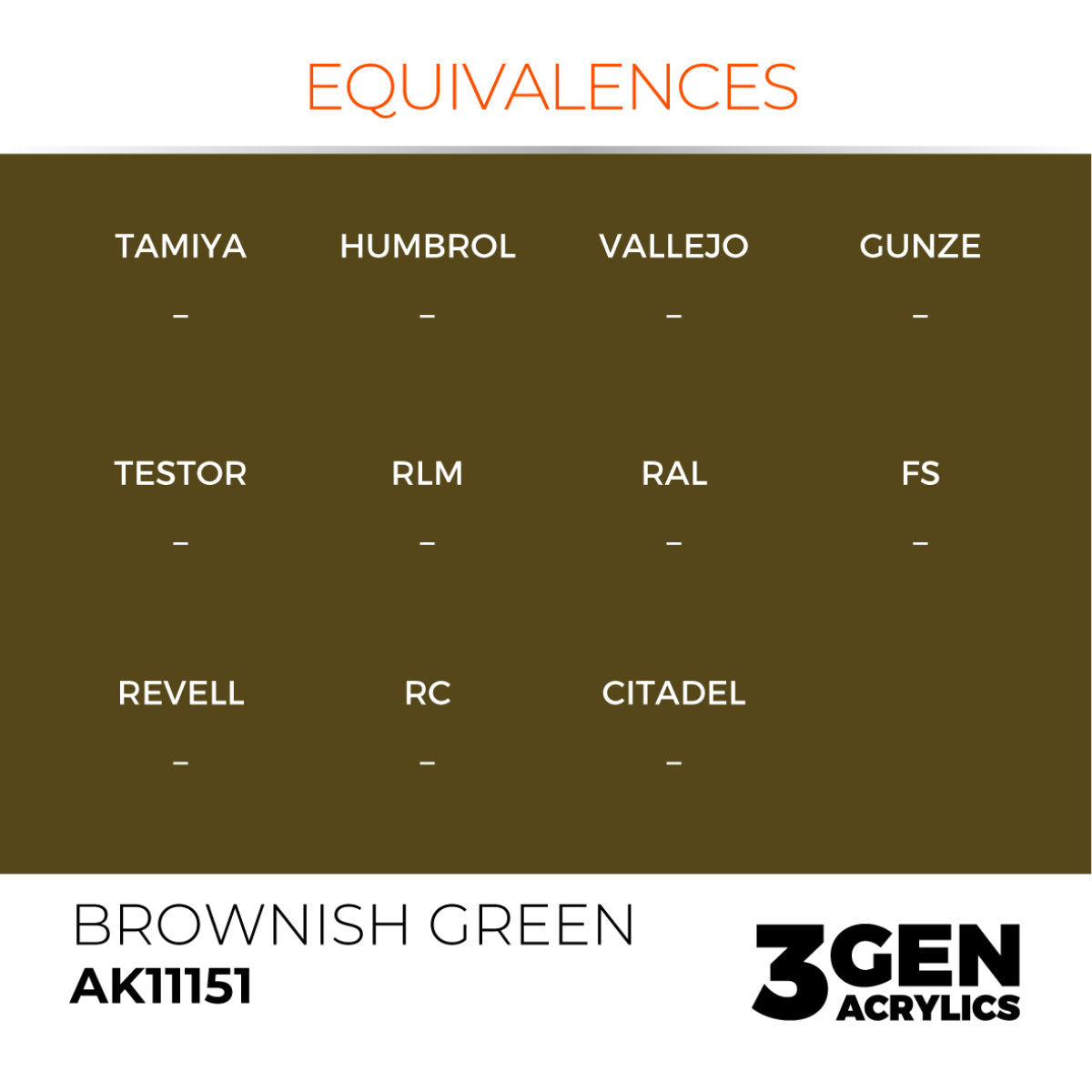 BROWNISH GREEN – STANDARD