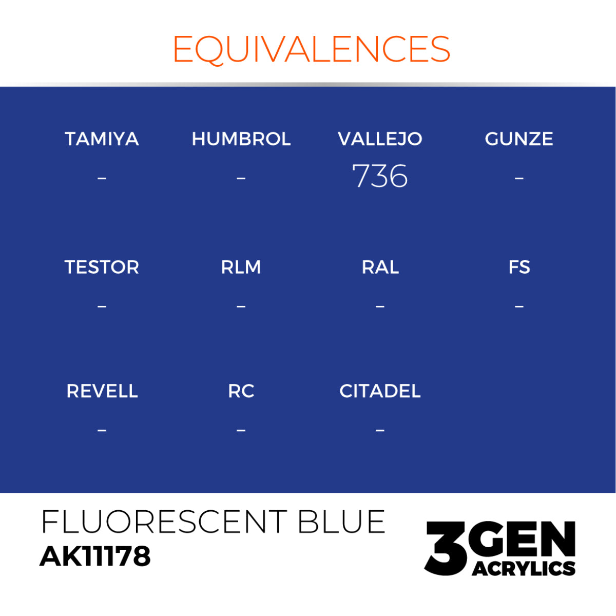FLUORESCENT BLUE – STANDARD