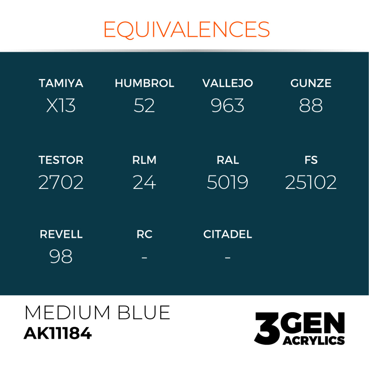 MEDIUM BLUE – STANDARD