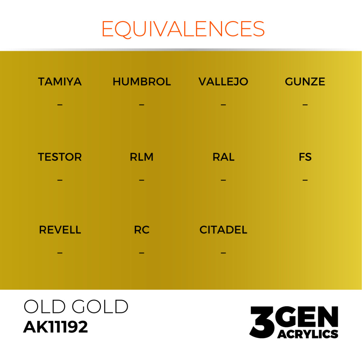 OLD GOLD – METALLIC