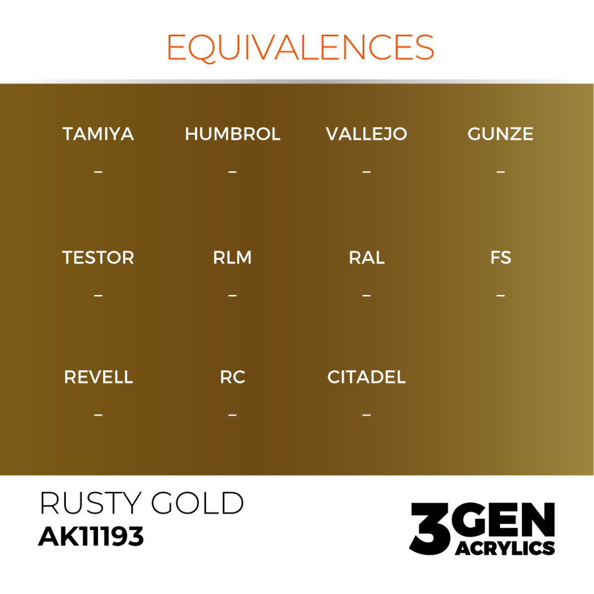 RUSTY GOLD – METALLIC