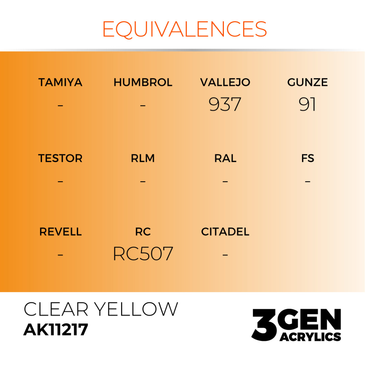 CLEAR YELLOW – STANDARD
