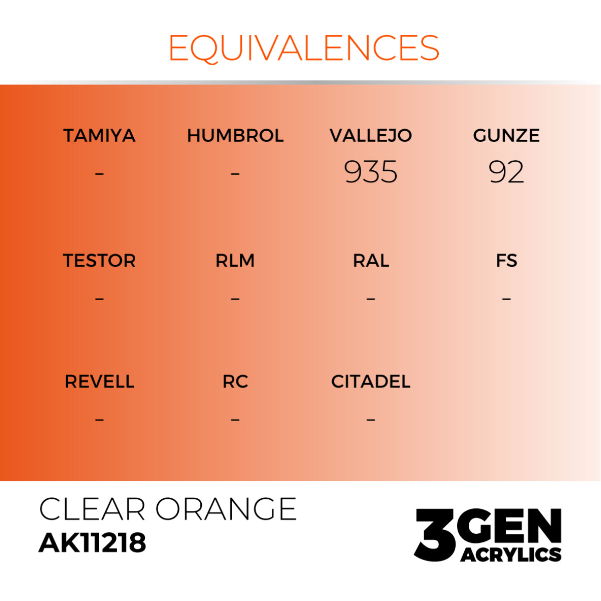 CLEAR ORANGE – STANDARD