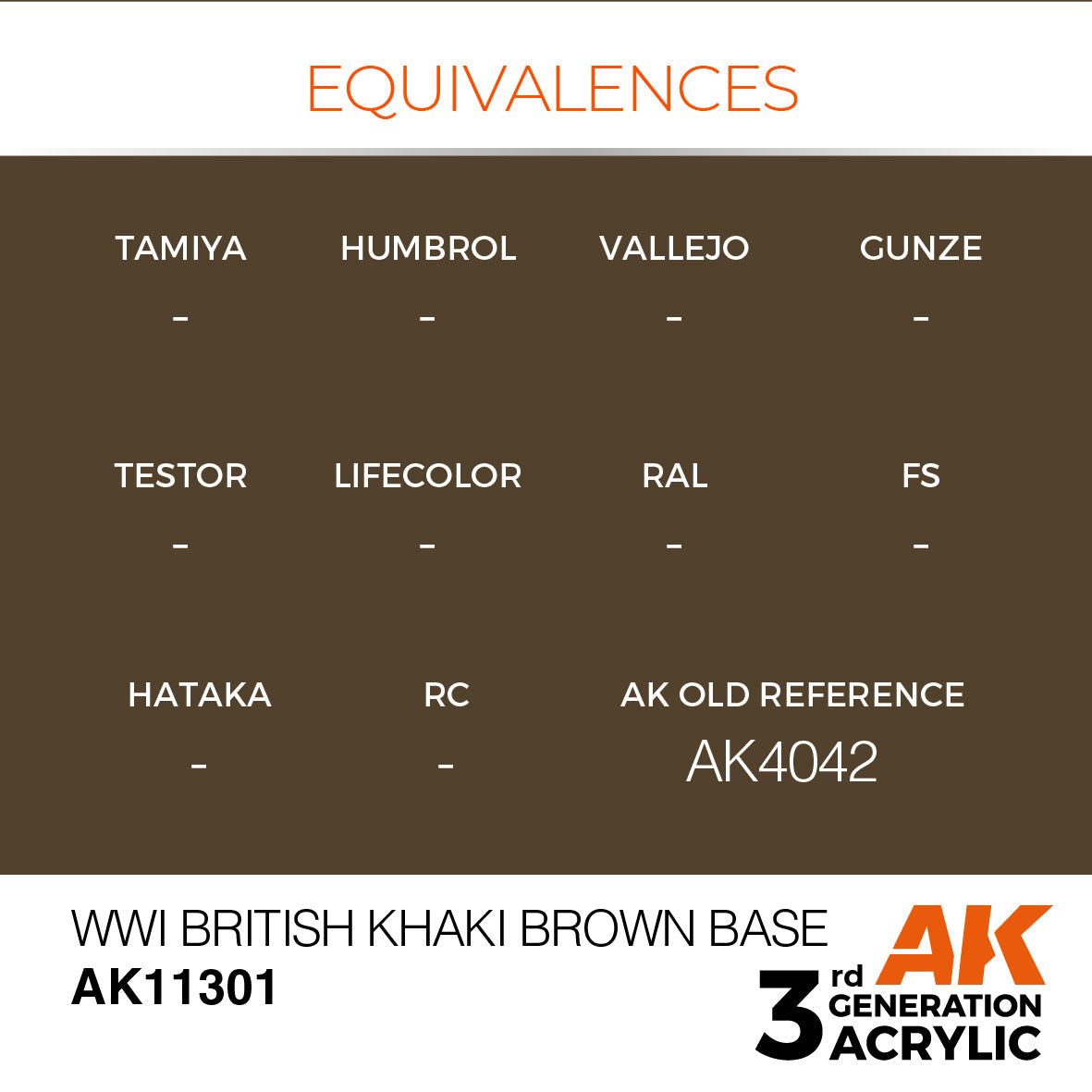 WWI BRITISH KHAKI BROWN BASE – AFV