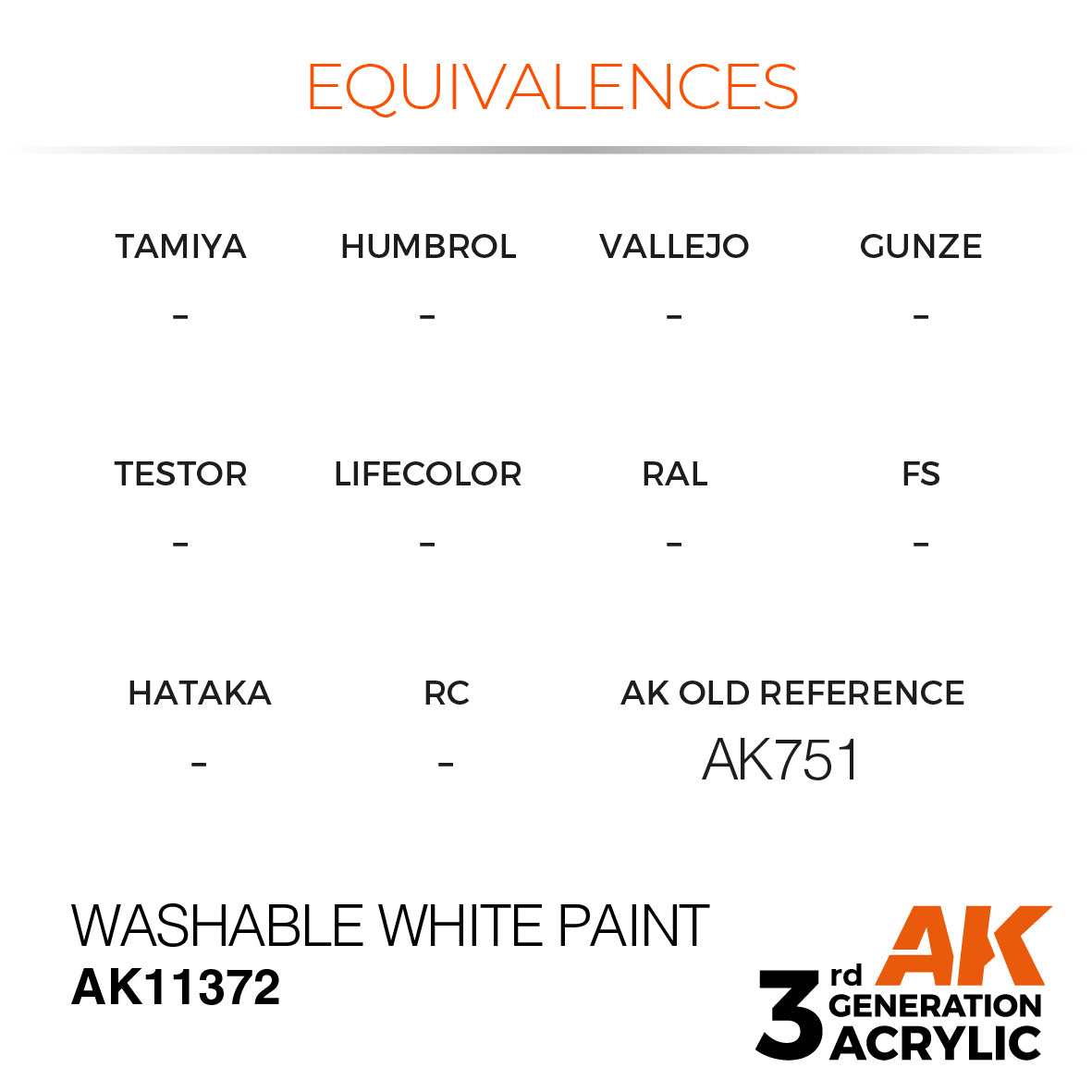WASHABLE WHITE PAINT – AFV