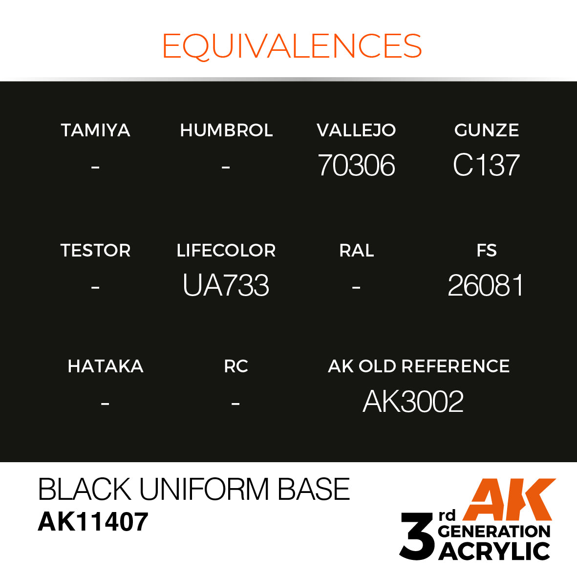 BLACK UNIFORM BASE – FIGURES