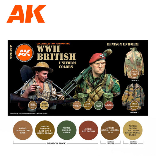 WWII BRITISH UNIFORM COLORS 3G