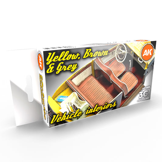 YELLOW, BROWN & GREY VEHICLE INTERIORS