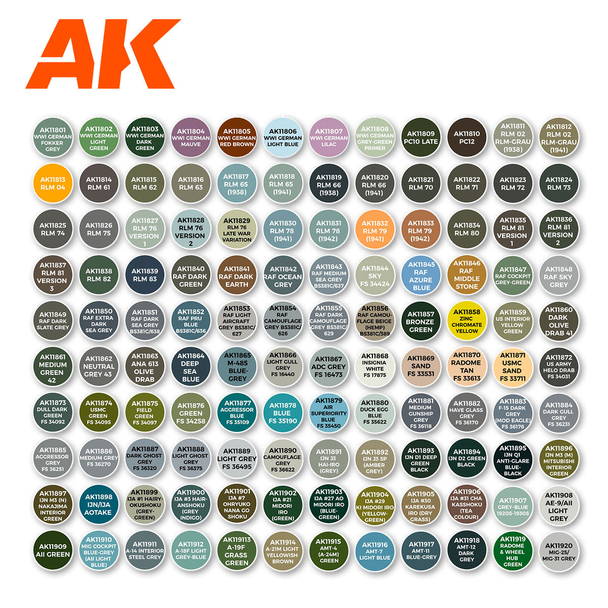 THE BEST 120 COLORS FOR AIRCRAFT