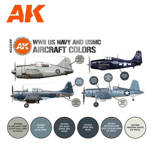 WWII US Navy & USMC Aircraft Colors SET 3G