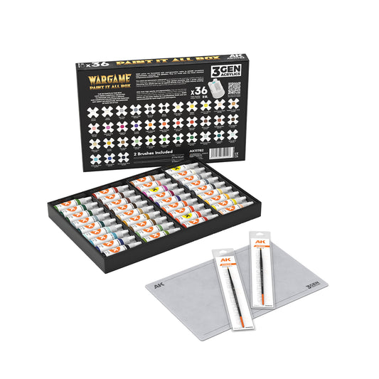 3GEN – WARGAME PAINT IT ALL BOX x36
