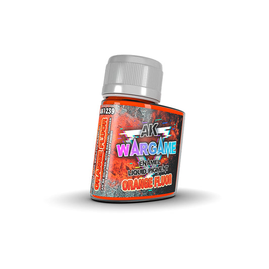 ORANGE FLUOR – ENAMEL LIQUID PIGMENT – PIGMENTO LÍQUIDO