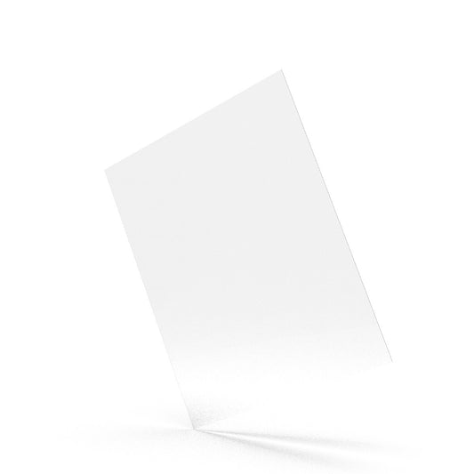 0,20 mm // 0.008″ Espesor – 245 x 195mm // 9.64 x 7.68″ – Cristal orgánico transparente / Lámina acrílica
