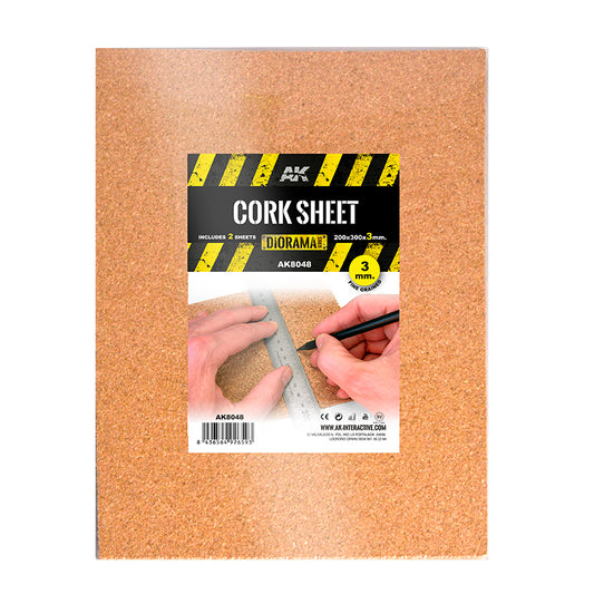 Plancha de corcho – grano FINO 200x300x3mm