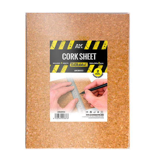 Plancha de corcho – grano GRUESO 200x300x2mm