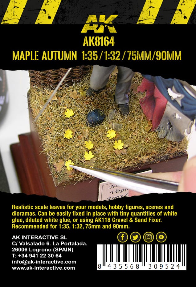 MAPLE AUTUMN LEAVES 1:35 / 1:32 / 75mm / 90mm (7gr. Bag)