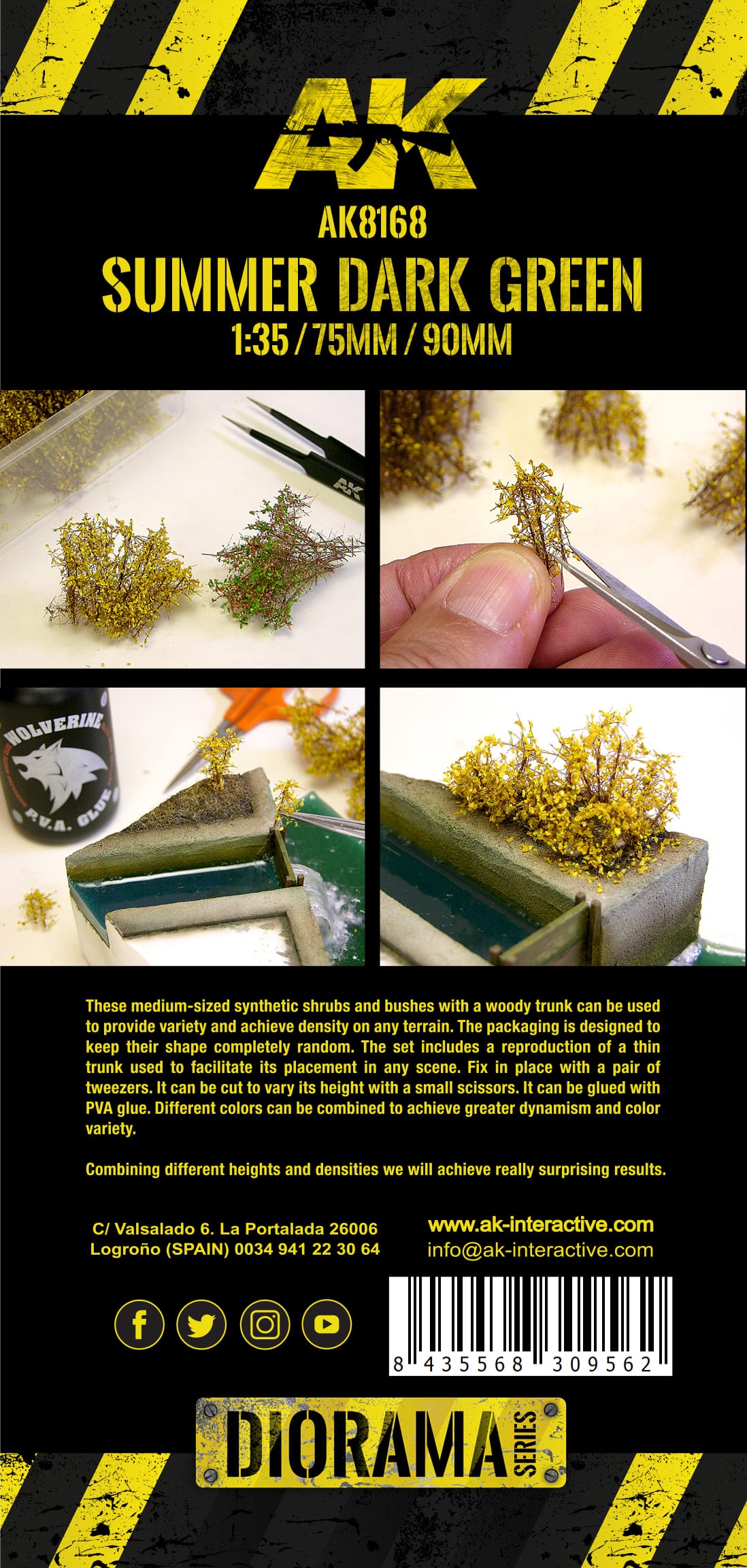 SUMMER DARK GREEN SHRUBBERIES 1:35 / 75MM / 90MM