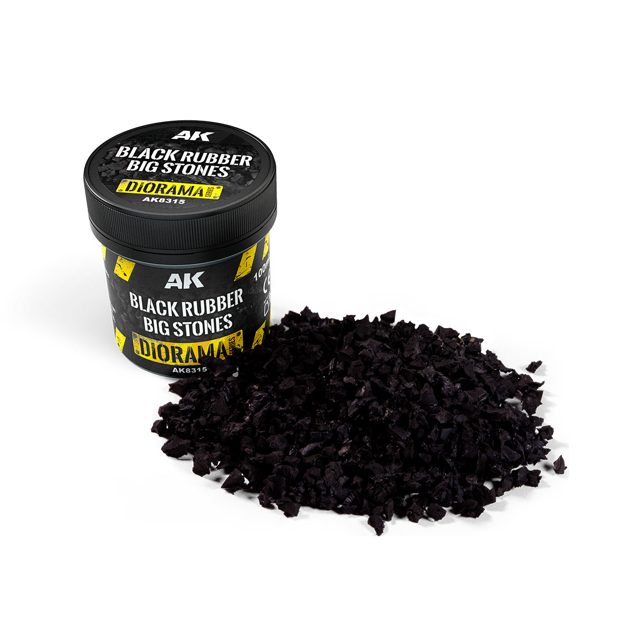 BLACK RUBBER BIG STONES - AK Interactive AK8315