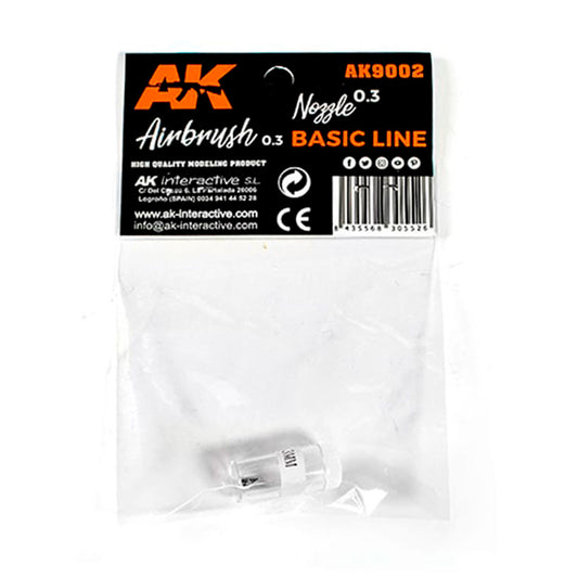 0.3 NOZZLE FOR AK AIRBRUSH – BOQUILLA DE 0,3 PARA AERÓGRAFO AK