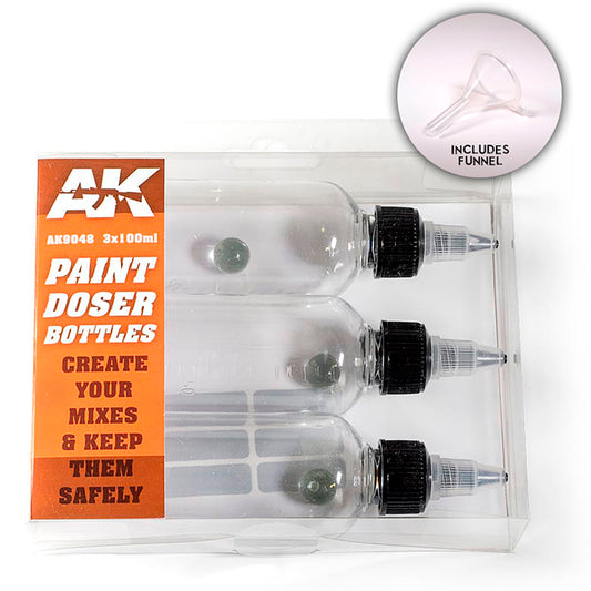 BOTELLAS CON DOSIFICADOR DE PINTURA 100ml.