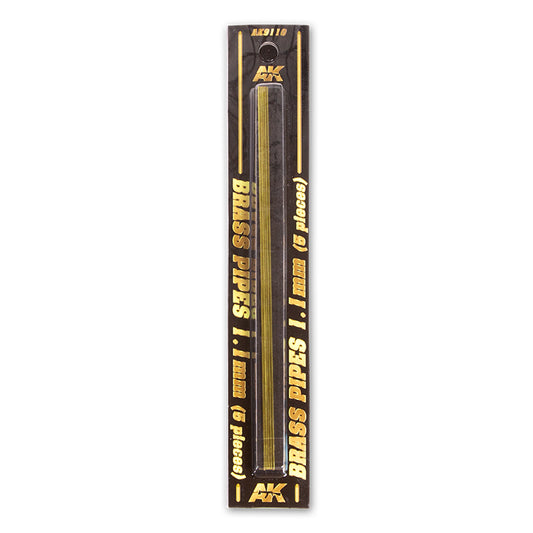 TUBOS DE LATÓN 1.1MM ø. 5 UNIDADES