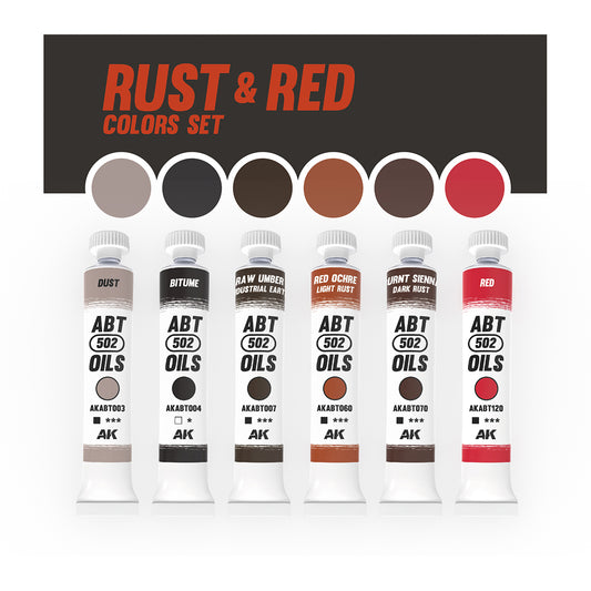 RUST & RED COLORS SET - ABT 502 OILS