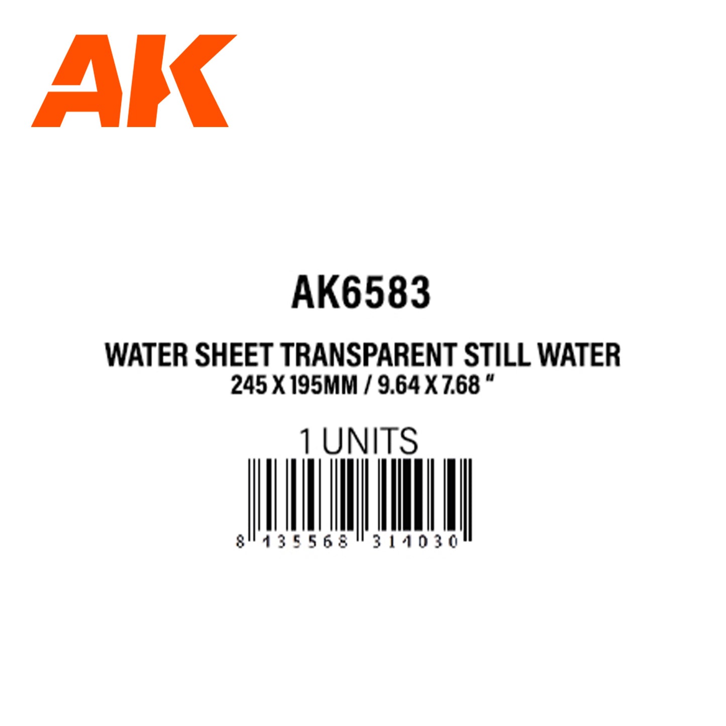 Lámina Acrílica Transparente Agua Estancada 245 x 195mm / 9.64 x 7.68 » – LÁMINA ACRÍLICA TEXTURIZADA – 1 Unidad
