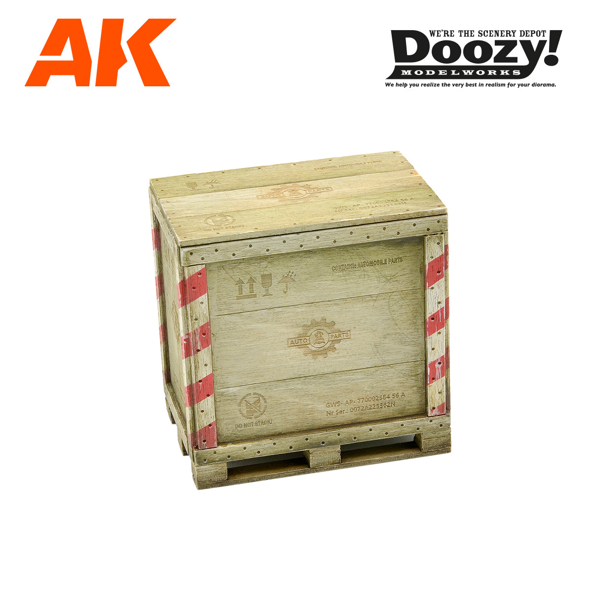 CAJA DE MADERA CORTADA CON LÁSER PIEZAS DE AUTOMÓVIL ESCALA 1:24