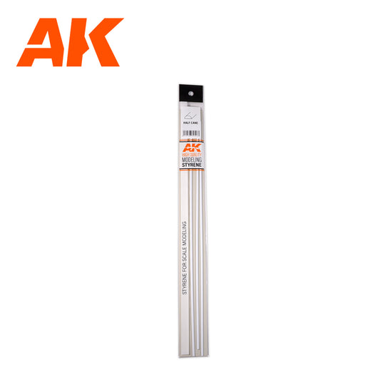 Half cane 1.00 x 350mm – STYRENE HALF CANE – (5 units)