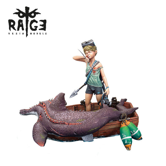 SHARK HUNTER RESIN FIGURE