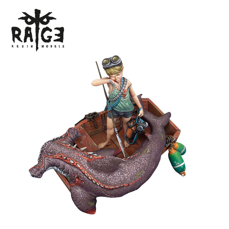 SHARK HUNTER RESIN FIGURE