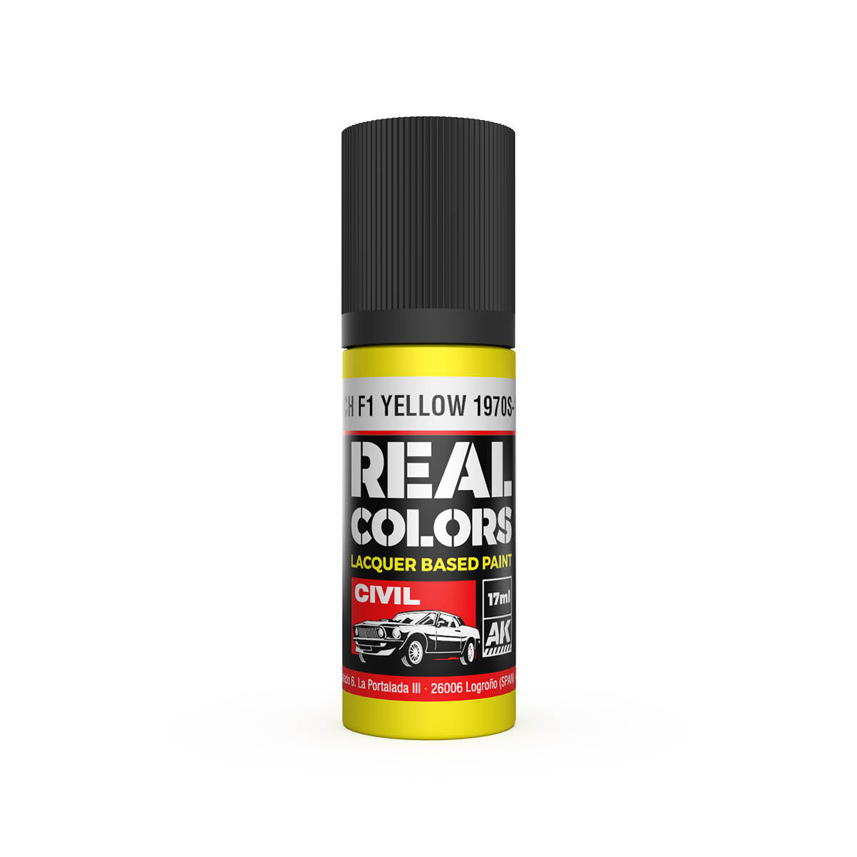 French F1 Yellow 1970s-1980s 17ml.