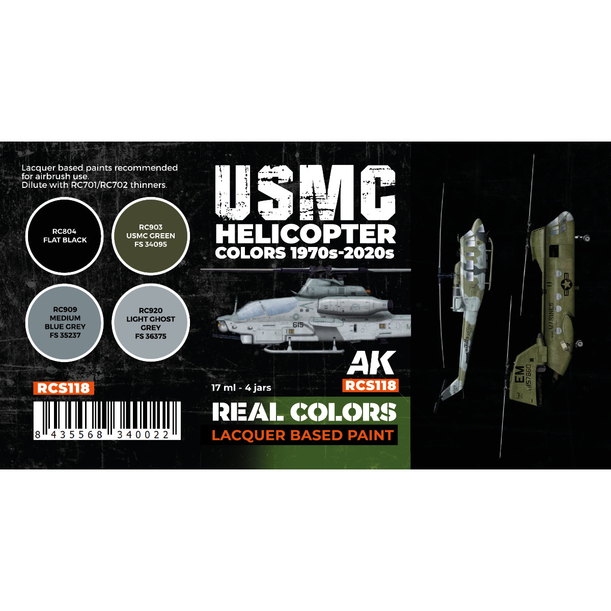 USMC Helicopter Colors 1970s-2020s SET