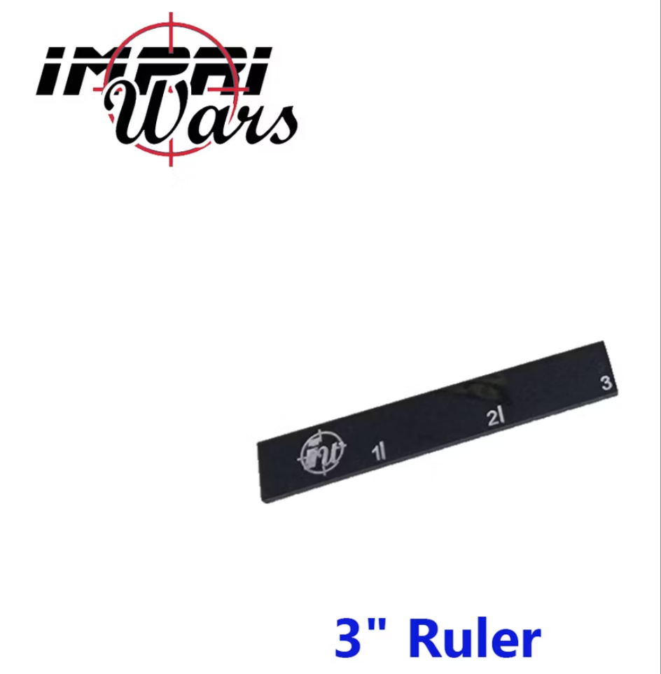 Regla recta 3" metacrilato