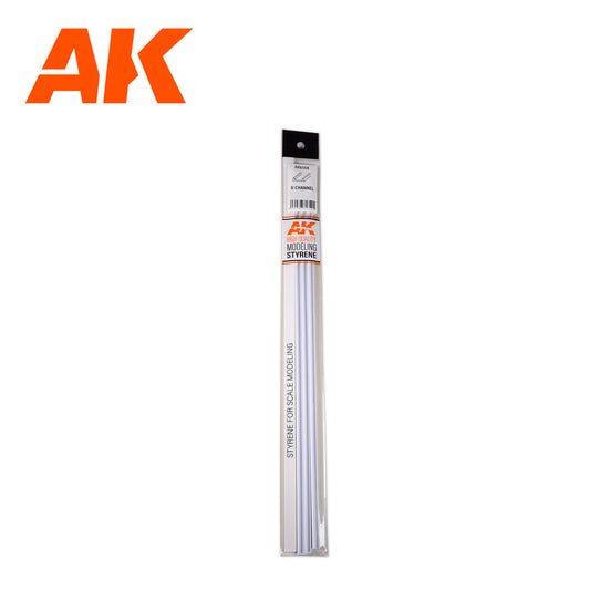 U Channel 3.0 width x 350mm – STYRENE U CHANNEL – (4 units)