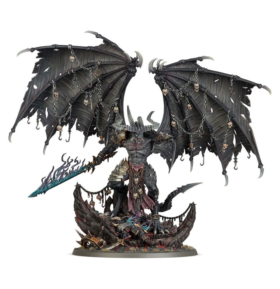 Be'lakor el Señor Oscuro miniatura frontal alas extendidas — Demon Prince original del Caos