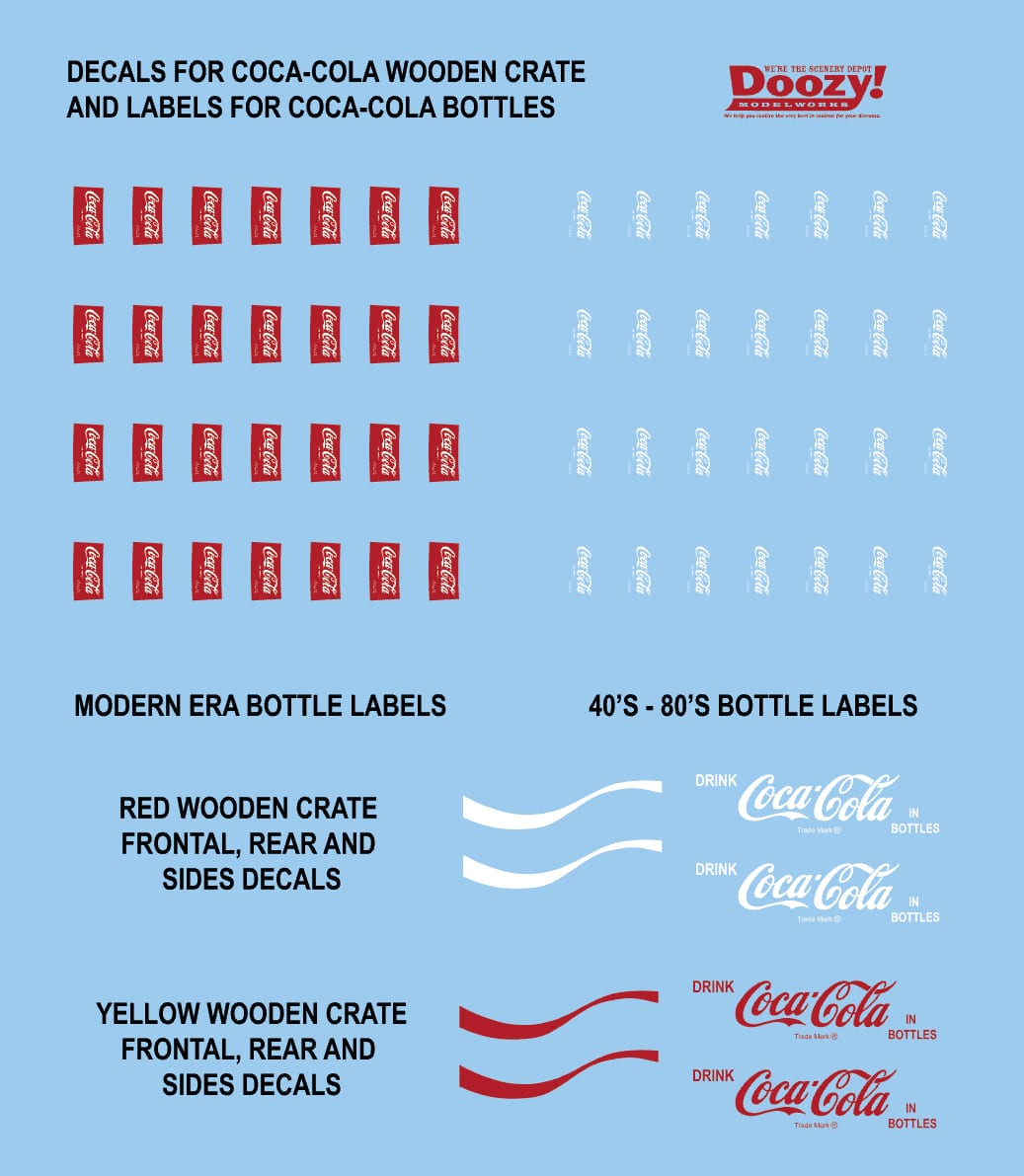 1940-1980’s WOODEN BOX COCA-COLA BOTTLES 1/24