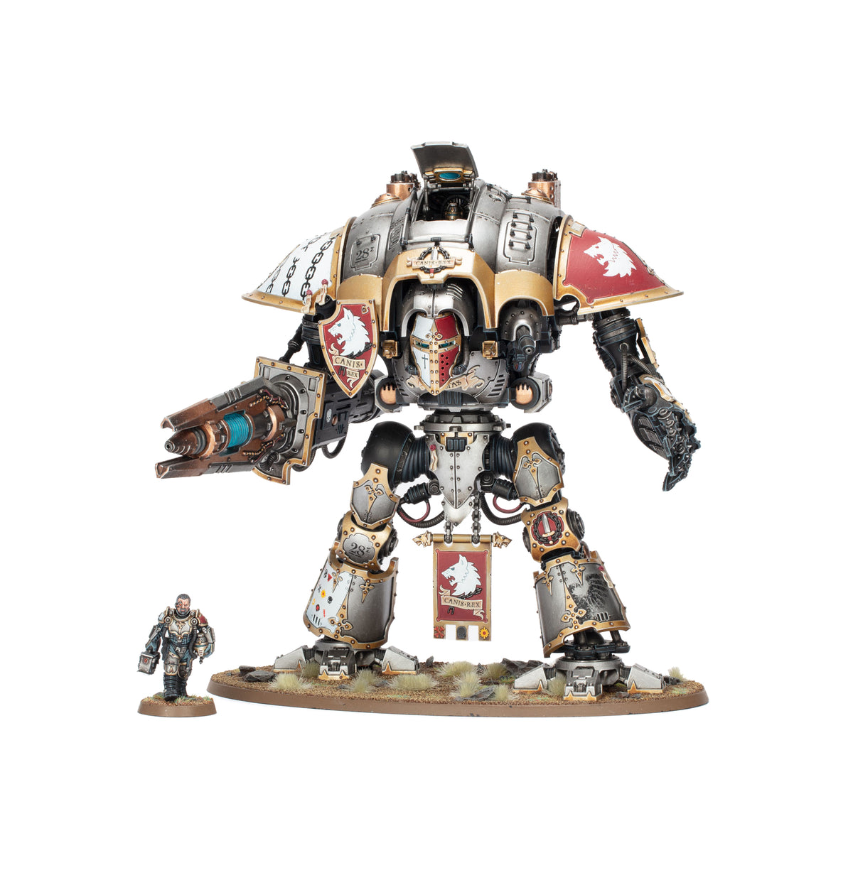 Canis Rex con impulsor láser y Mano de la Libertad