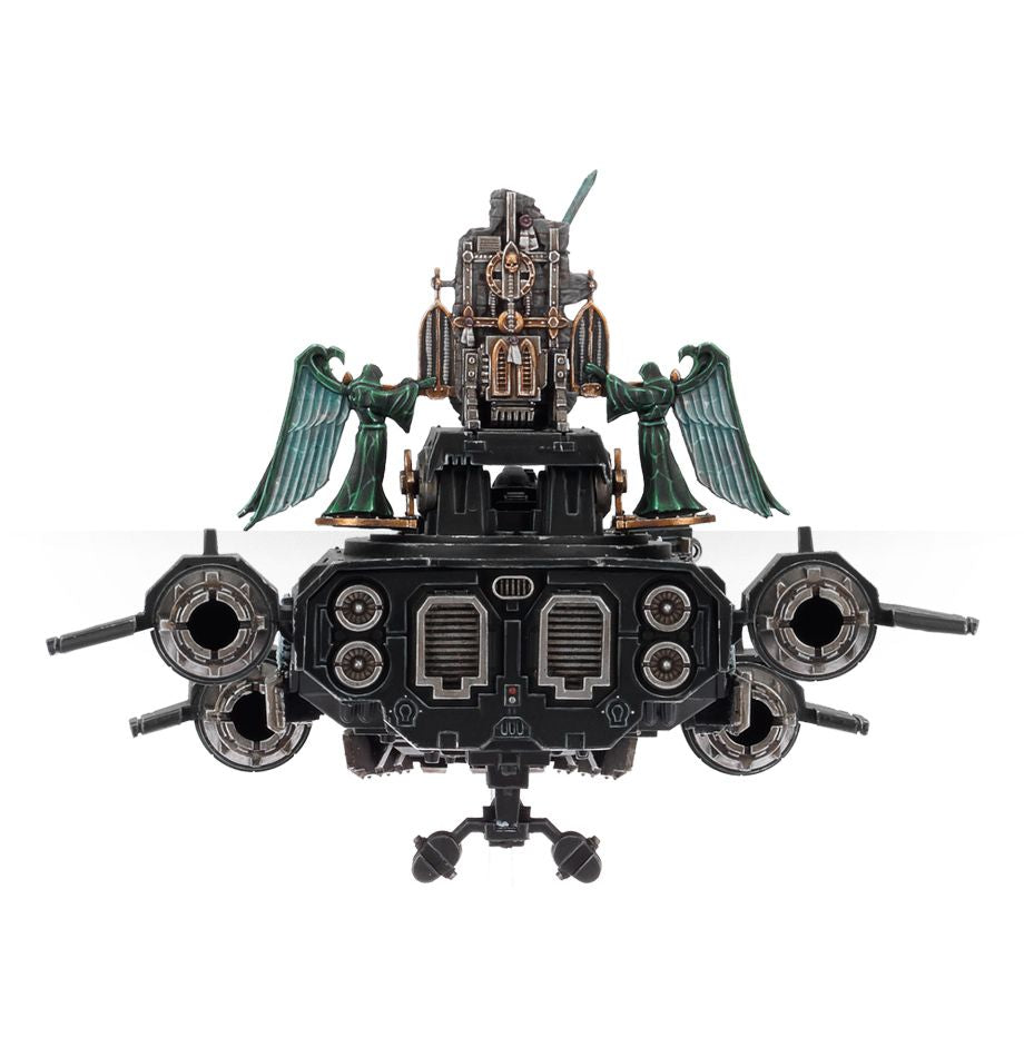 Ravenwing Darkshroud, vista frontal con estatuas aladas