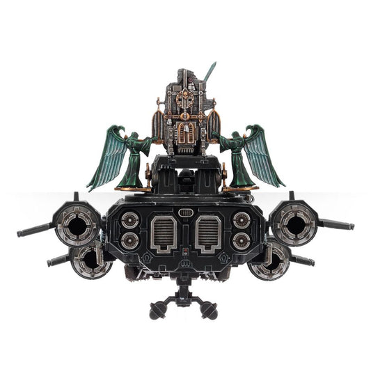 Ravenwing Darkshroud, vista frontal con estatuas aladas