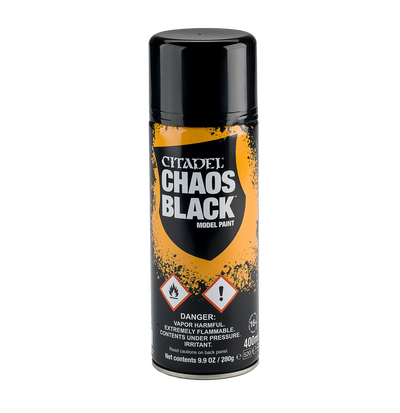 CHAOS BLACK SPRAY PAINT (UK/ROW) - Games Workshop